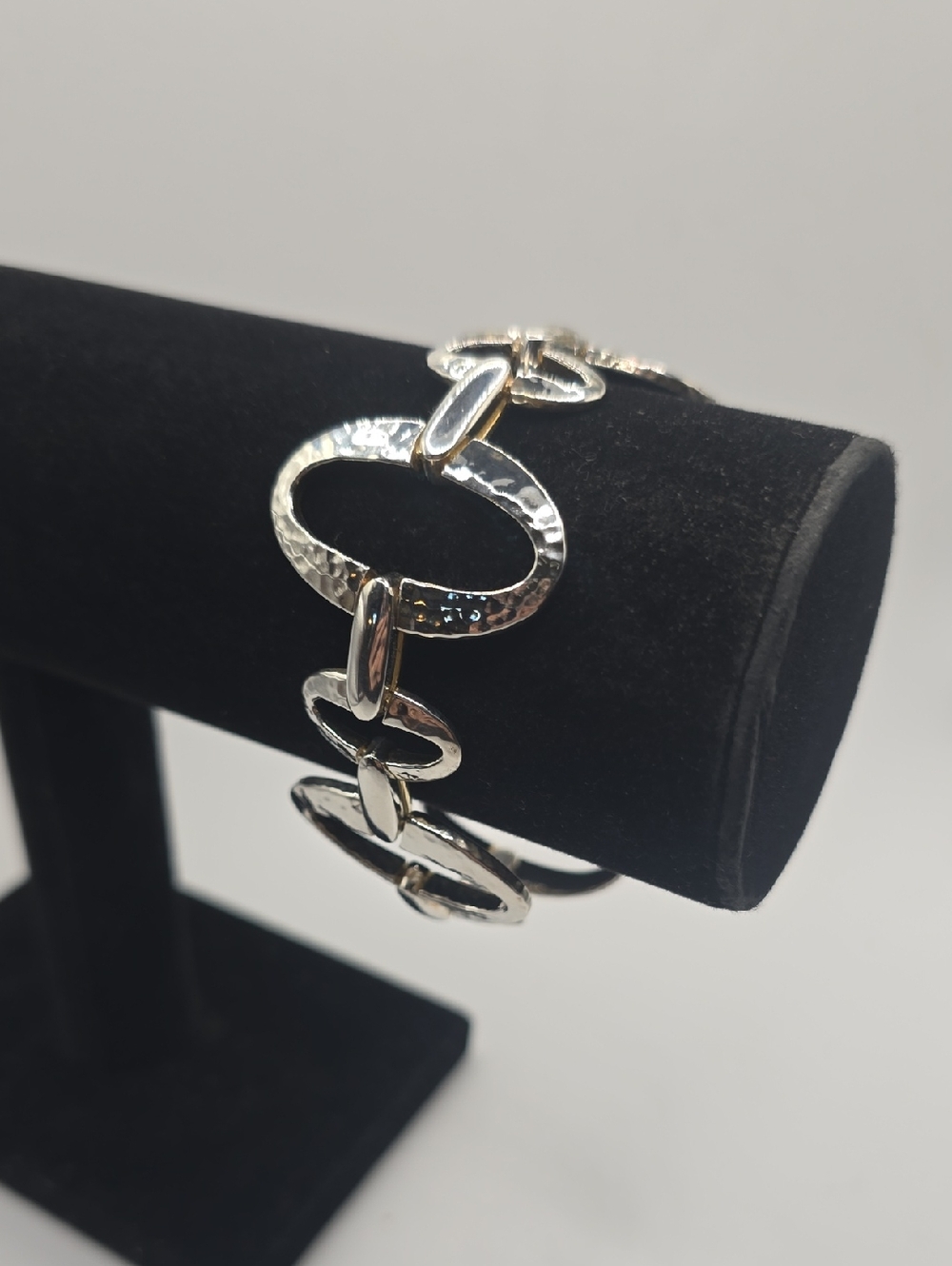 Ippolita Hammered Oval Link Bracelet in Sterling Silver Glamazon Classico